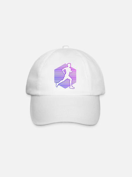 Geschenkidee für einen Running mit Running - Baseballkappe - Weiß/Weiß