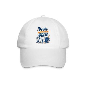 Früh aufstehen war nur eine Phase. - Baseballkappe - Weiß/Weiß - Vorne