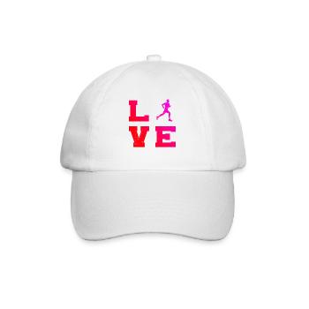 Geschenkidee für einen Running mit Running - Baseballkappe - Weiß/Weiß - Vorne