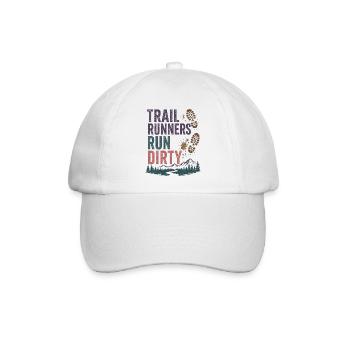 Trailrunner laufen schmutzig - Baseballkappe - Weiß/Weiß - Vorne