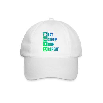 Geschenkidee für einen Running mit Running - Baseballkappe - Weiß/Weiß - Vorne