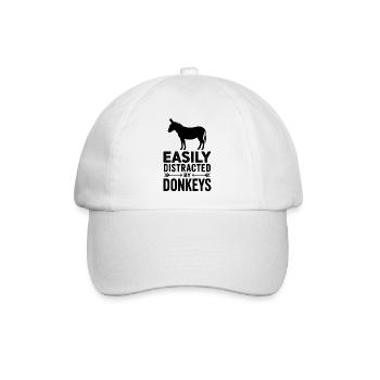 Esel Sprüche Esel Lustiges Esel Geschenk - Baseballkappe - Weiß/Weiß - Vorne
