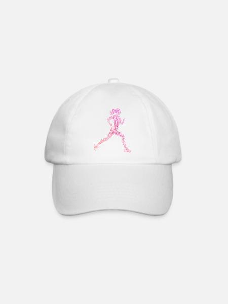 Geschenkidee für eine Running mit Running - Baseballkappe - Weiß/Weiß