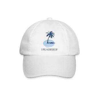 Palmeninsel Urlaubsdesign - Urlaubsreif - Baseballkappe - Weiß/Weiß - Vorne