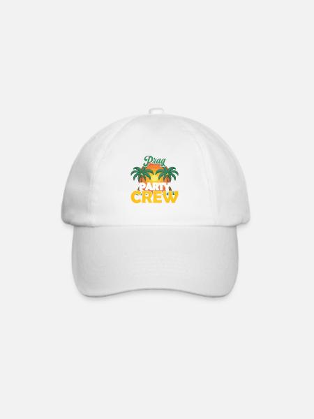 Prag Party Crew - Baseballkappe - Weiß/Weiß