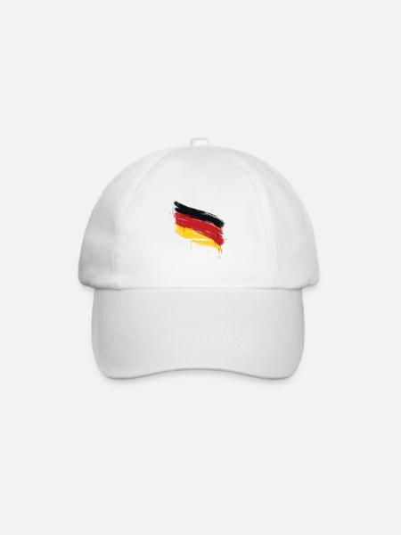 Deutschland Shirt - Baseballkappe - Weiß/Weiß