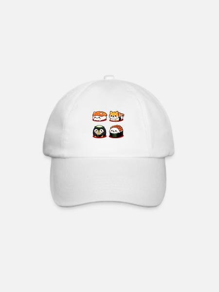 Kawaii Sushi Crew - Baseballkappe - Weiß/Weiß