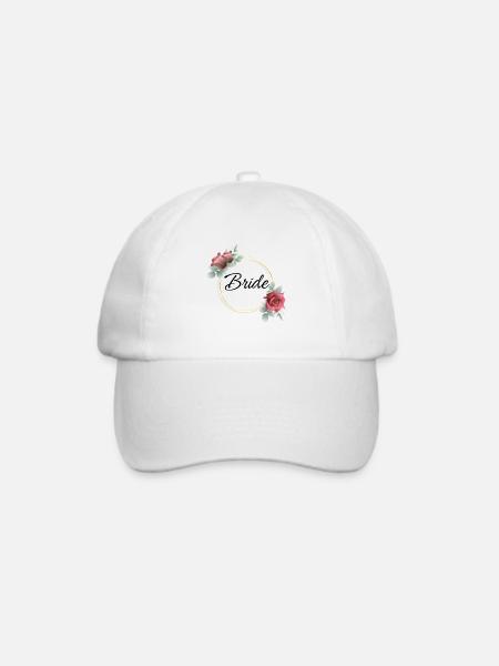 Junggesellinnen-Braut-Stil - Baseballkappe - Weiß/Weiß