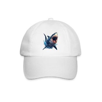 Weißer Haie Weißer Hai - Baseballkappe - Weiß/Weiß - Vorne