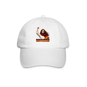 Deutschland Jubel im Retro-Stil - Baseballkappe - Weiß/Weiß - Vorne