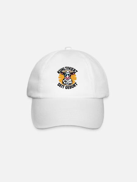  Kuhltiviert Seit Geburt Lustige Kuh Mit - Baseballkappe - Weiß/Weiß