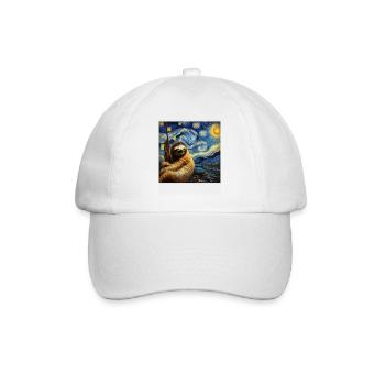Faultier Starry Night - Baseballkappe - Weiß/Weiß - Vorne