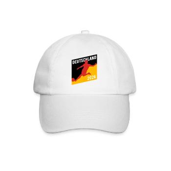 Fußball Fan Deutschland 2026 - Baseballkappe - Weiß/Weiß - Vorne