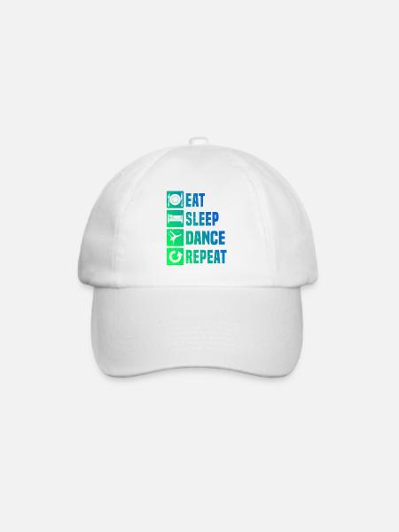 Geschenkidee für einen Breakdancer mit Streetdance - Baseballkappe - Weiß/Weiß