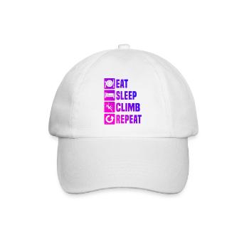 Sportklettern Geschenkidee für eine Bergsportlerin - Baseballkappe - Weiß/Weiß - Vorne