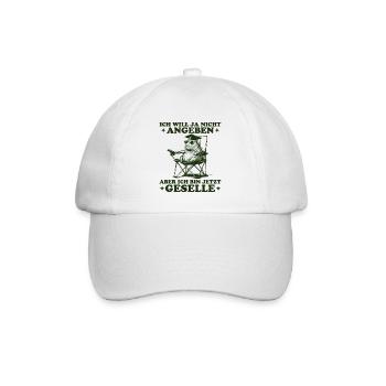Bestandene Ausbildung Nicht Angeben Geselle - Baseballkappe - Weiß/Weiß - Vorne
