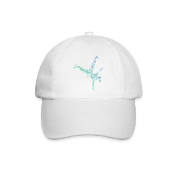 Streetdance Geschenkidee für eine Hip-Hop-Tänzerin - Baseballkappe - Weiß/Weiß - Vorne