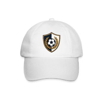 fussball-crest - Baseballkappe - Weiß/Weiß - Vorne