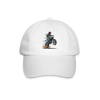 Motocross Sprung - Baseballkappe - Weiß/Weiß - Vorne