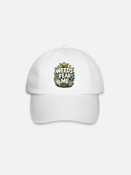 WEEDS FEAR ME Nickerchen - Baseballkappe - Weiß/Weiß