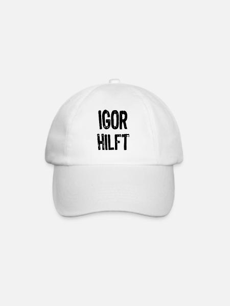 Igor hilft - Baseballkappe - Weiß/Weiß