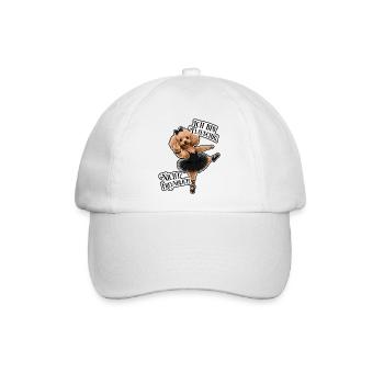 Flauschig, elegant und nicht freundlich - Baseballkappe - Weiß/Weiß - Vorne