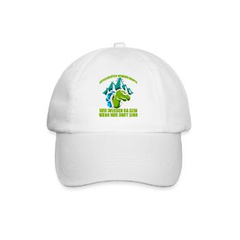 Schildkörten Wandergruppe Wander Bergsteiger - Baseballkappe - Weiß/Weiß - Vorne