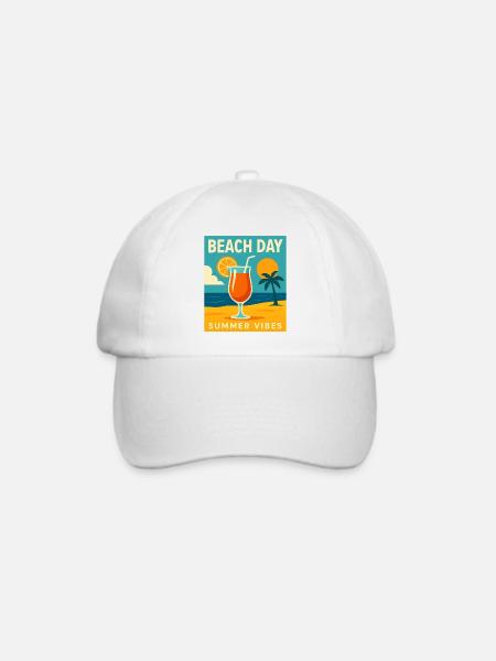 Summer Vibes - Baseballkappe - Weiß/Weiß