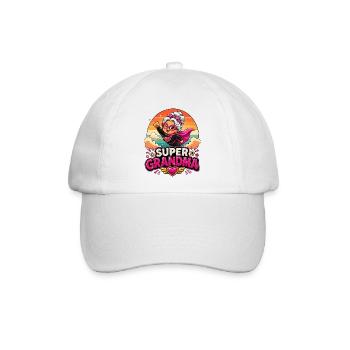 Super Grandma - Lustige Superheld Oma Comic Helden - Baseballkappe - Weiß/Weiß - Vorne