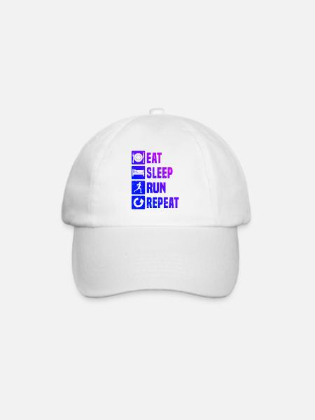 Geschenkidee für einen Running mit Running - Baseballkappe - Weiß/Weiß
