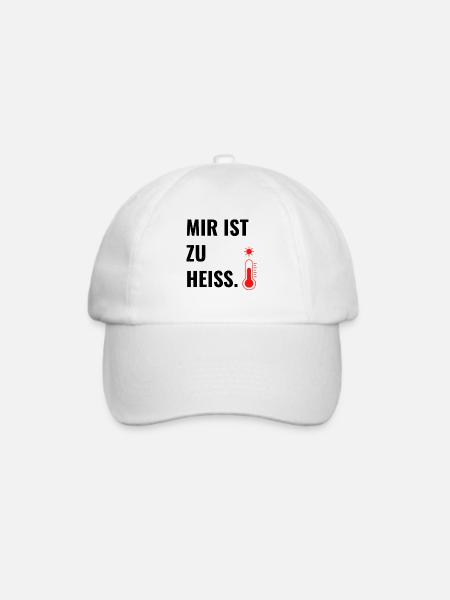 Mir ist zu heiß. - Baseballkappe - Weiß/Weiß