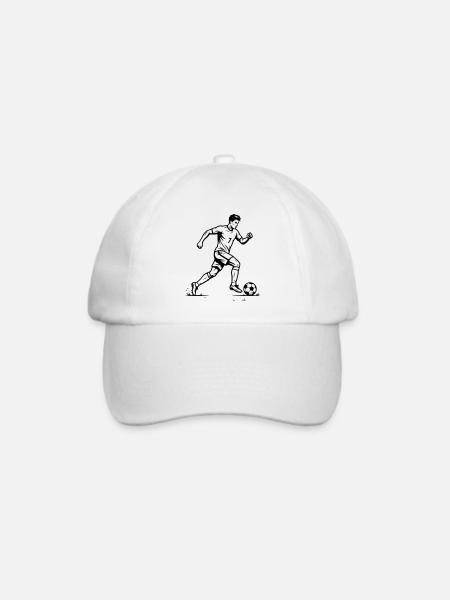 Fußballspieler - Baseballkappe - Weiß/Weiß