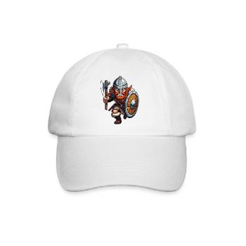 Kämpfender Germane - Baseballkappe - Weiß/Weiß - Vorne