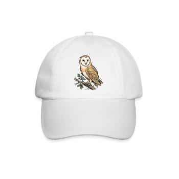 Schleiereule Tyto Alba - Baseballkappe - Weiß/Weiß - Vorne