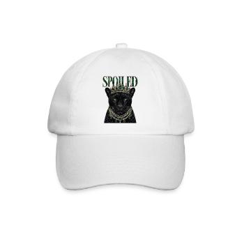 Verdorbene Leopardkronendiamanten | Design Queen - Baseballkappe - Weiß/Weiß - Vorne