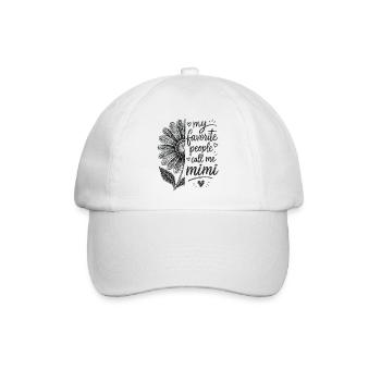 Meine Lieblingsleute nennen mich Mimi - Baseballkappe - Weiß/Weiß - Vorne