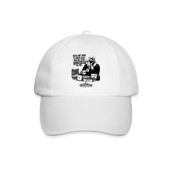 Büroangestellte mit Galgenhumor & trockener Ironie - Baseballkappe - Weiß/Weiß - Vorne