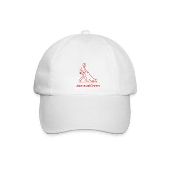 Exe Echse ausfuehren Admin Sysadmin Geschenk rot - Baseballkappe - Weiß/Weiß - Vorne