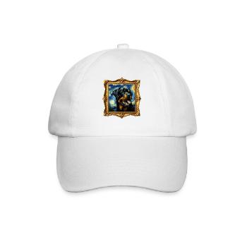 Rottweiler Starry Night - Baseballkappe - Weiß/Weiß - Vorne
