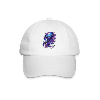 Galaktische Quallen Galaxie - Baseballkappe - Weiß/Weiß - Vorne
