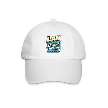 Esports Gamer LAN Weekend Legende, Kabel in GG Out - Baseballkappe - Weiß/Weiß - Vorne