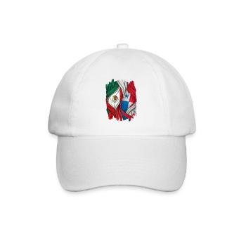 Stolz auf die Flaggen Mexikos und Panamas - Baseballkappe - Weiß/Weiß - Vorne