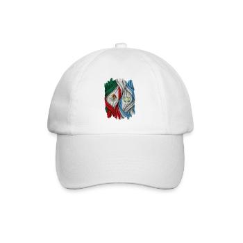 Stolz auf die Flaggen Mexikos und Guatemalas - Baseballkappe - Weiß/Weiß - Vorne