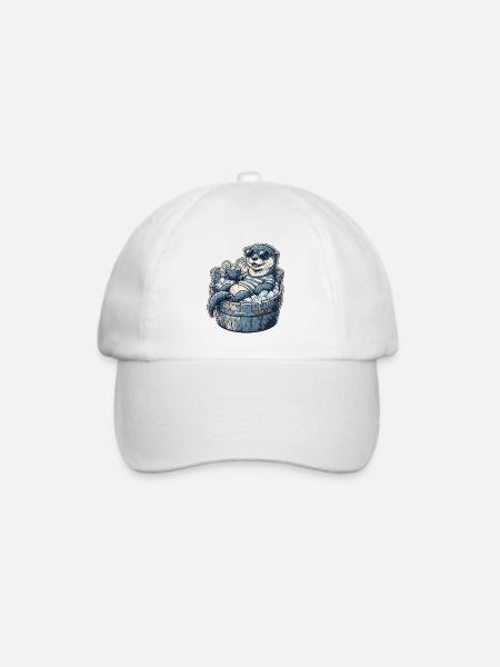 Süsser Otter Kühlt - Baseballkappe - Weiß/Weiß