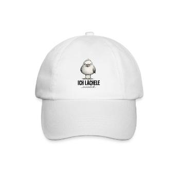  Ich Lächele Innerlich Lustiger Mürrischer Vogel - Baseballkappe - Weiß/Weiß - Vorne