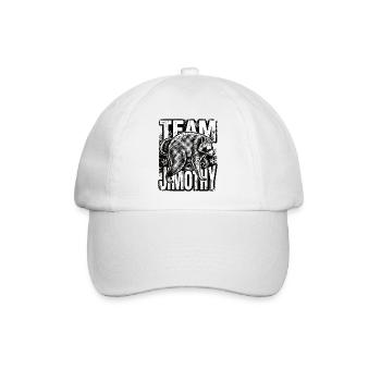 Jimothy Viraler Waschbär Lustiges Team Jimothy - Baseballkappe - Weiß/Weiß - Vorne