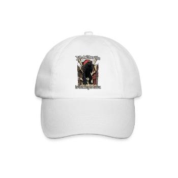 Yule Cat Jólakötturinn Isländische Weihnachtsfolkl - Baseballkappe - Weiß/Weiß - Vorne