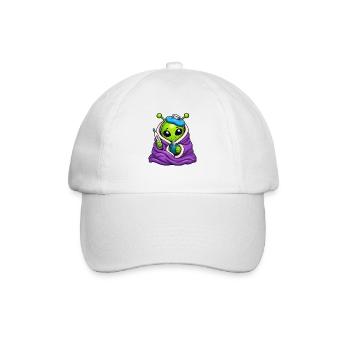 Kuscheliger Alien Schnupfen Cozy - Baseballkappe - Weiß/Weiß - Vorne