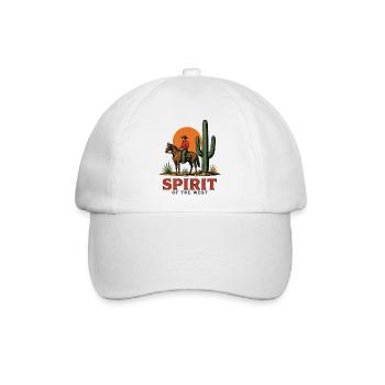 Geist des westlichen Cowboy-Zwielichts - Baseballkappe - Weiß/Weiß - Vorne