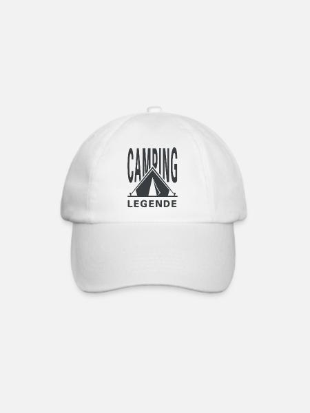 campinglegende - Baseballkappe - Weiß/Weiß